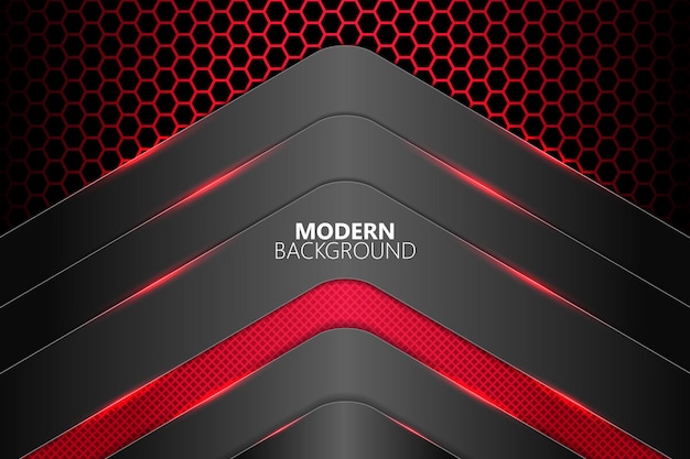 Forma diagonal de capa superpuesta de fondo moderno con color rojo brillante