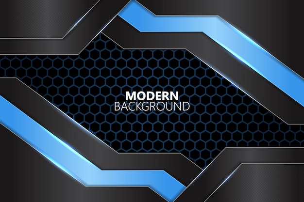 Forma diagonal de fondo moderno con degradado azul