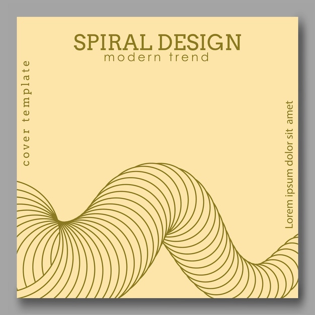 La forma dinámica de las líneas paralelas crea la ilusión de volumen Efecto espiral tridimensional Un elemento de diseño para ideas creativas