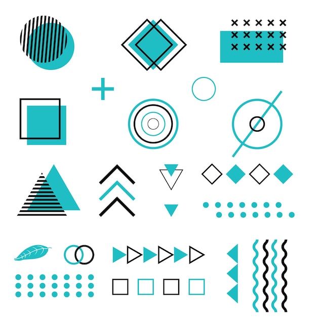 Una forma de diseño de elementos de fondo geométrico plano o ornamento