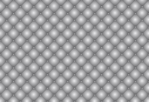 Forma de edredón metálico con un patrón sin costuras de cuentas. Bandera de vector de textura de cuero de tapicería abstracta.