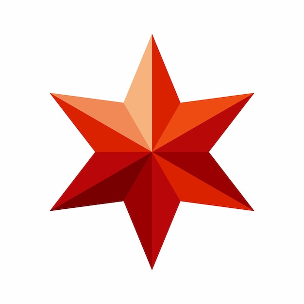Forma de estrella 3D realista Vector de estrella poli bajo