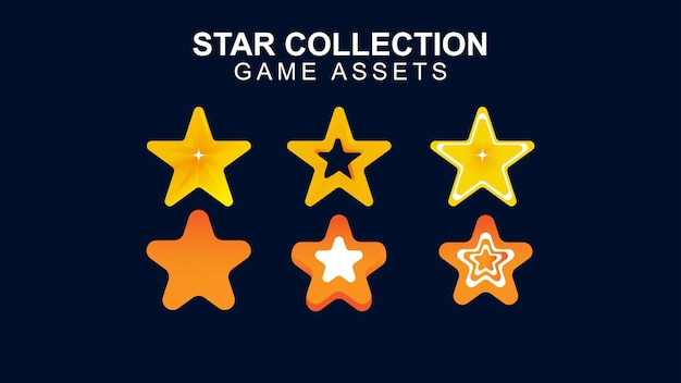 forma de estrella para colecciones de activos de juegos