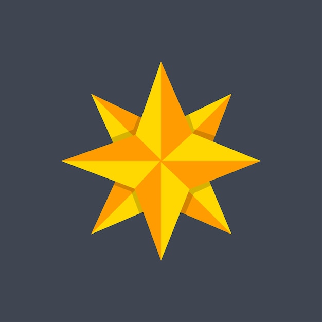 forma de estrella en diseño vectorial plano