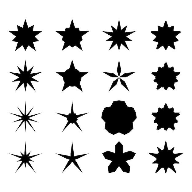 Vector la forma de estrella doble se ha transformado en varias formas.