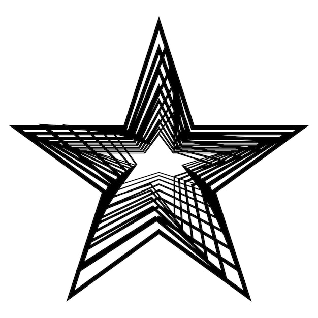 Forma de estrella vectorial dinámica que puede utilizar como icono de fondo del símbolo del logotipo, etc.