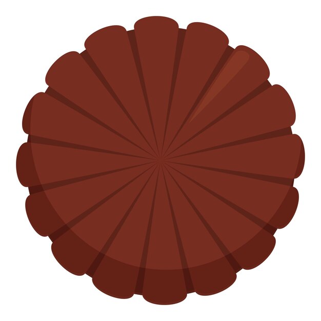 Forma de flor icono de chocolate vector de dibujos animados postre de cacao