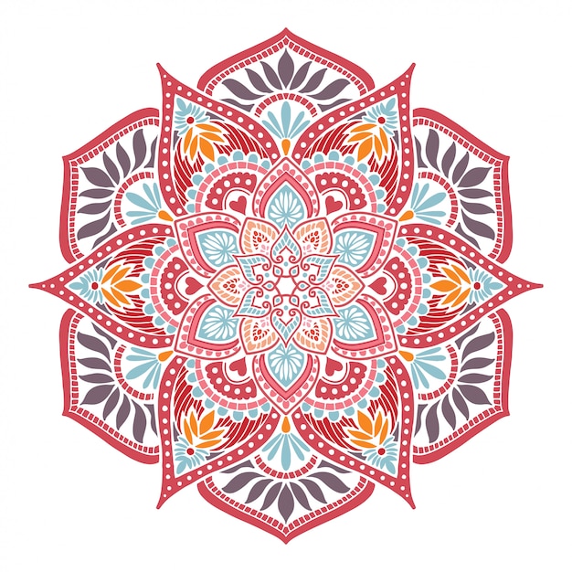 Forma de flor de mandalas