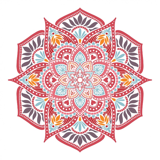 Forma de flor de mandalas