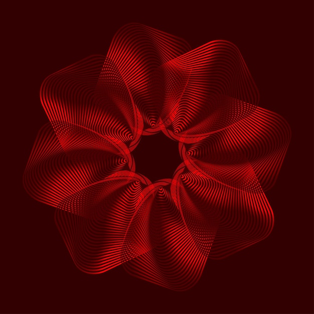 Forma floral abstracta sobre fondo de colores