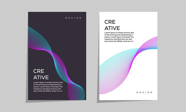 Forma de fondo abstracto en la presentación del libro de tapa Diseño de folleto mínimo e informe moderno