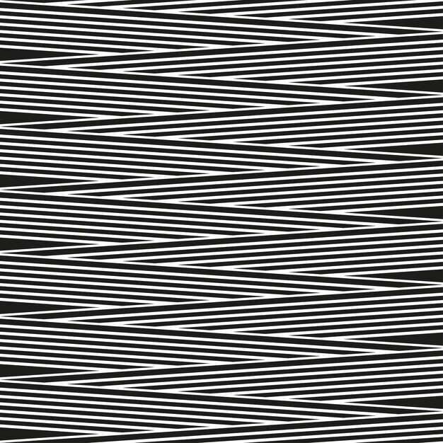 Forma de franja horizontal Figura de línea ondulada Patrón monocromático vectorial Forma de distorsión óptica