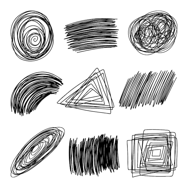 Forma de garabateo abstracto expresivo
