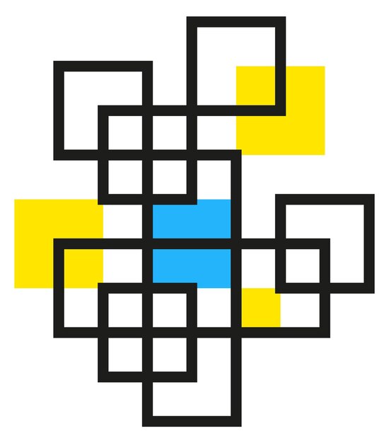 Forma geométrica abstracta en elemento de Memphis de estilo moderno