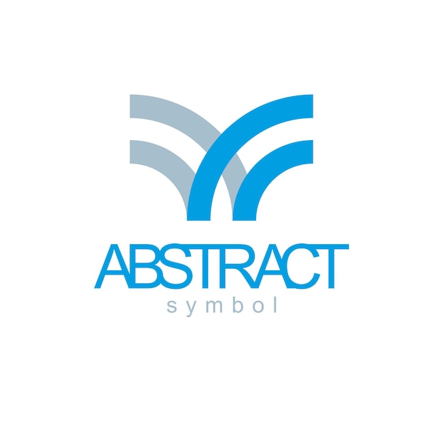 Forma geométrica abstracta vectorial mejor para usar como logotipo creativo de idea de innovación empresarial, símbolo. Logotipo moderno aislado sobre fondo blanco.