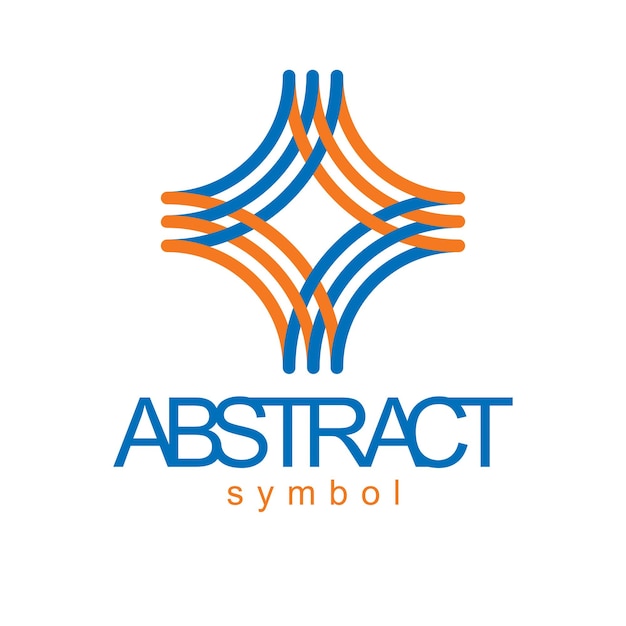 Forma geométrica abstracta vectorial mejor para usar como logotipo, icono de desarrollo empresarial. Logotipo moderno aislado sobre fondo blanco.
