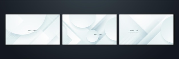 Forma geométrica blanca abstracta con fondo de concepto futurista Fondo de textura blanca
