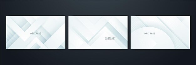 Forma geométrica blanca abstracta con fondo de concepto futurista Fondo de textura blanca