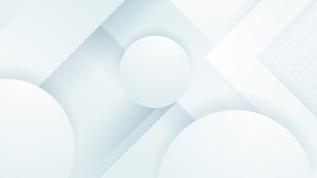 Forma geométrica blanca abstracta con fondo de concepto futurista Fondo de textura blanca