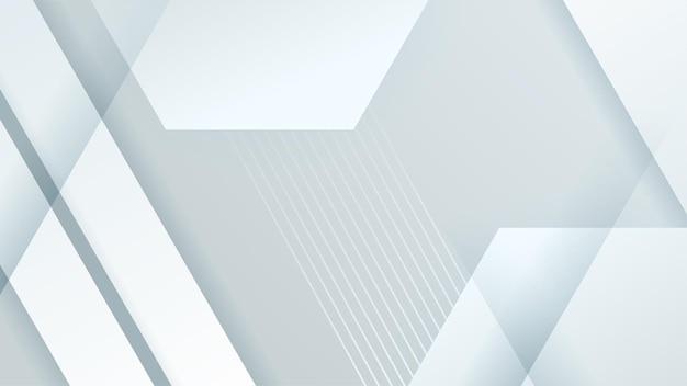 Forma geométrica blanca abstracta con fondo de concepto futurista