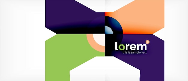 Forma geométrica de colores composición fondo abstracto diseño dinámico mínimo