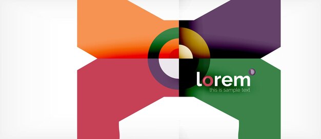 Forma geométrica de colores composición fondo abstracto diseño dinámico mínimo