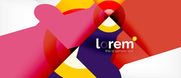 Forma geométrica de colores composición fondo abstracto diseño dinámico mínimo