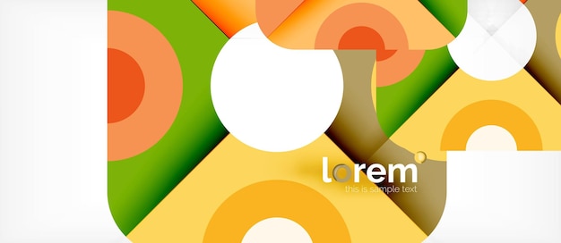 Forma geométrica de colores composición fondo abstracto diseño dinámico mínimo