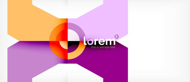Forma geométrica de colores composición fondo abstracto diseño dinámico mínimo