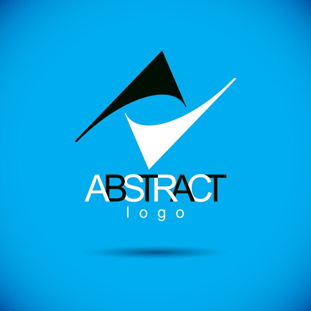 La forma geométrica conceptual vectorial se puede utilizar como símbolo abstracto de identidad corporativa.