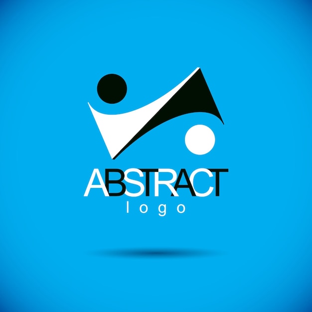 La forma geométrica conceptual vectorial se puede utilizar como símbolo abstracto de identidad corporativa.