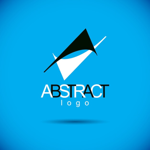 La forma geométrica conceptual vectorial se puede utilizar como símbolo abstracto de identidad corporativa.