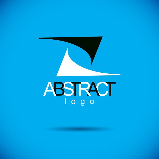 La forma geométrica conceptual vectorial se puede utilizar como símbolo abstracto de identidad corporativa.