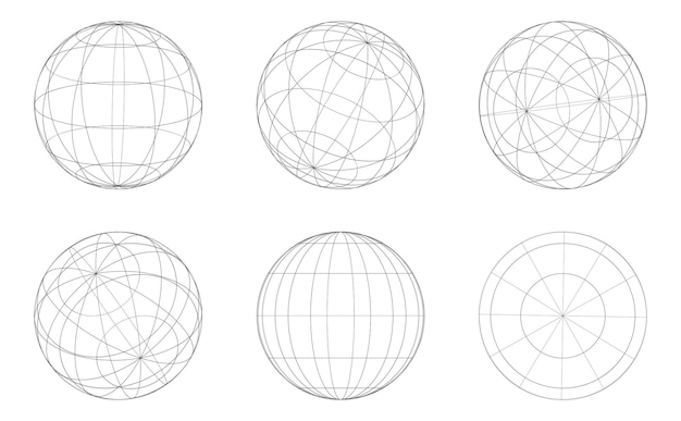 Forma geométrica de diseño de esfera 3d en estilo de tecnología Ilustración de vector de círculo abstracto
