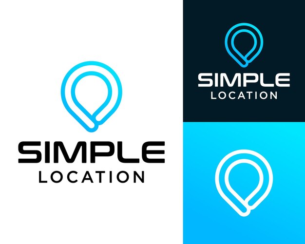 Forma geométrica diseño del logotipo del mapa de ubicación gps