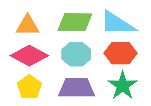 Forma geométrica para la ilustración de vector de icono colorido matemático