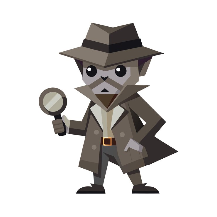 Vector forma geométrica ilustración vectorial de personajes de dibujos animados aislados en un fondo blanco