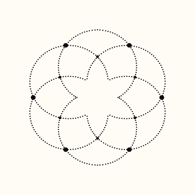 Forma geométrica vectorial elemento de diseño punteado eps10