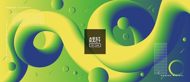 Forma de gradiente líquido de tendencia geométrica abstracta sobre fondo de composición de ilustración de forma fluida