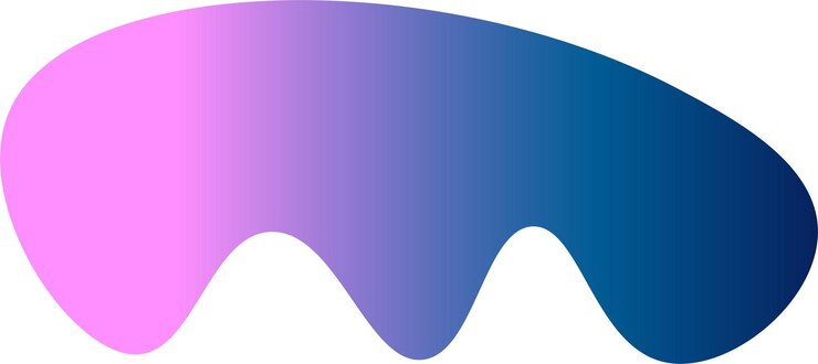 Vector forma de gradiente ondulado en rosa y azul