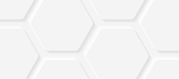 Forma hexagonal 3D fondo minimalista abstracto blanco