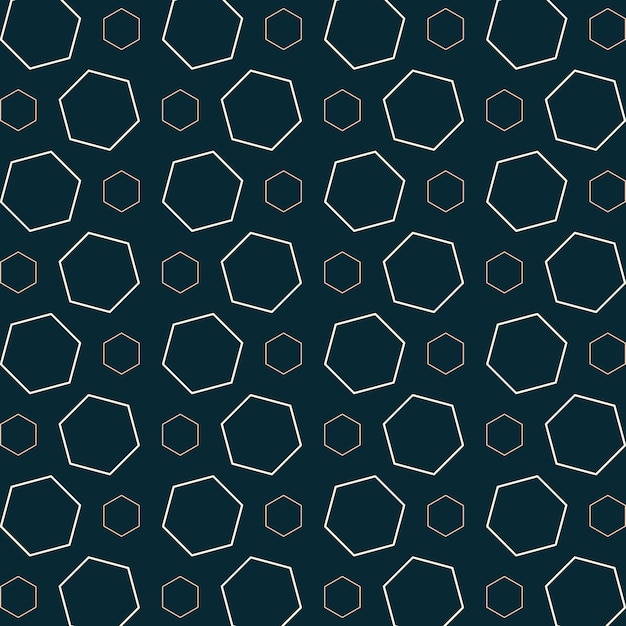 Vector forma hexagonal de lujo azul patrón repetitivo hermoso fondo de ilustración vectorial