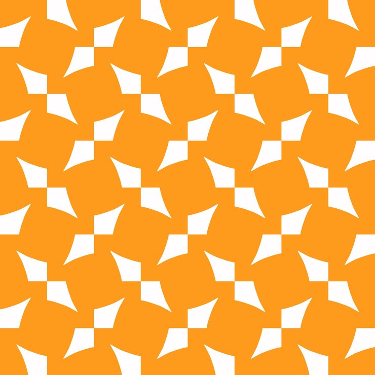 forma de lanza triangular con fondo naranja patrón sin costuras abstracto