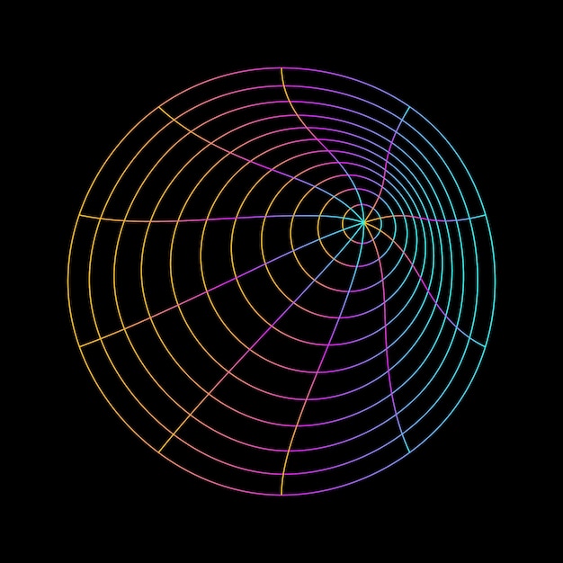 forma de línea círculo abstracciones telas de araña a todo color