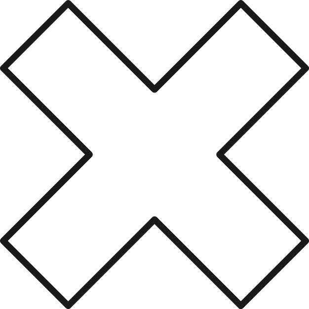 Forma de línea cruzada