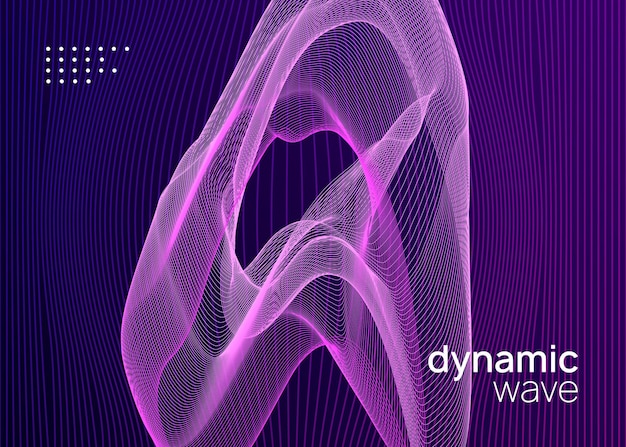 Forma y línea fluidas dinámicas. Sonido electronico.