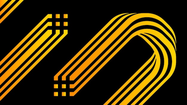 Vector forma de línea moderna con color amarillo