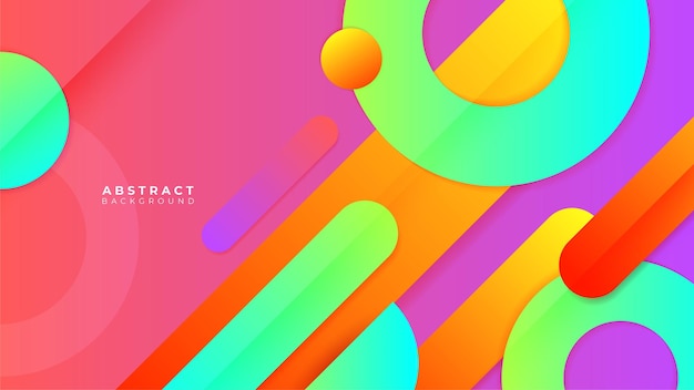 Forma de línea de triángulo de luz geométrica de formas geométricas de banner vivo vibrante colorido abstracto con fondo de presentación de concepto futurista