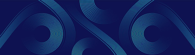 Forma de líneas geométricas Líneas de gradiente azul brillante modernas Concepto de tecnología futurista