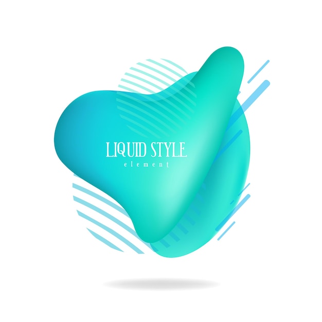 Forma líquida abstracta. Diseño fluido, elementos gráficos modernos abstractos. Formas coloreadas dinámicas